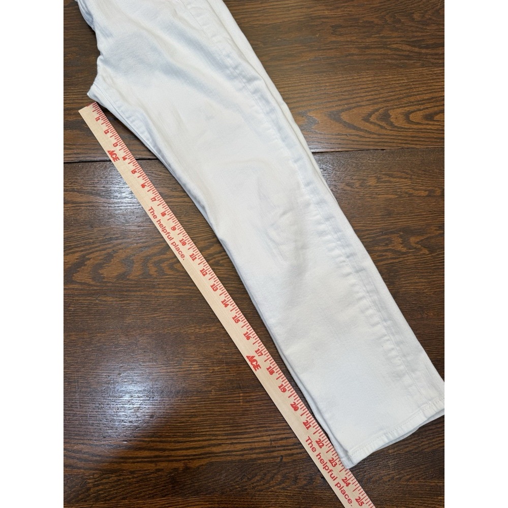 7 For All Mankind Kimmie Crop White Stretch Jeans Women's Size 25 = Size 0-2 - Picture 8 of 11